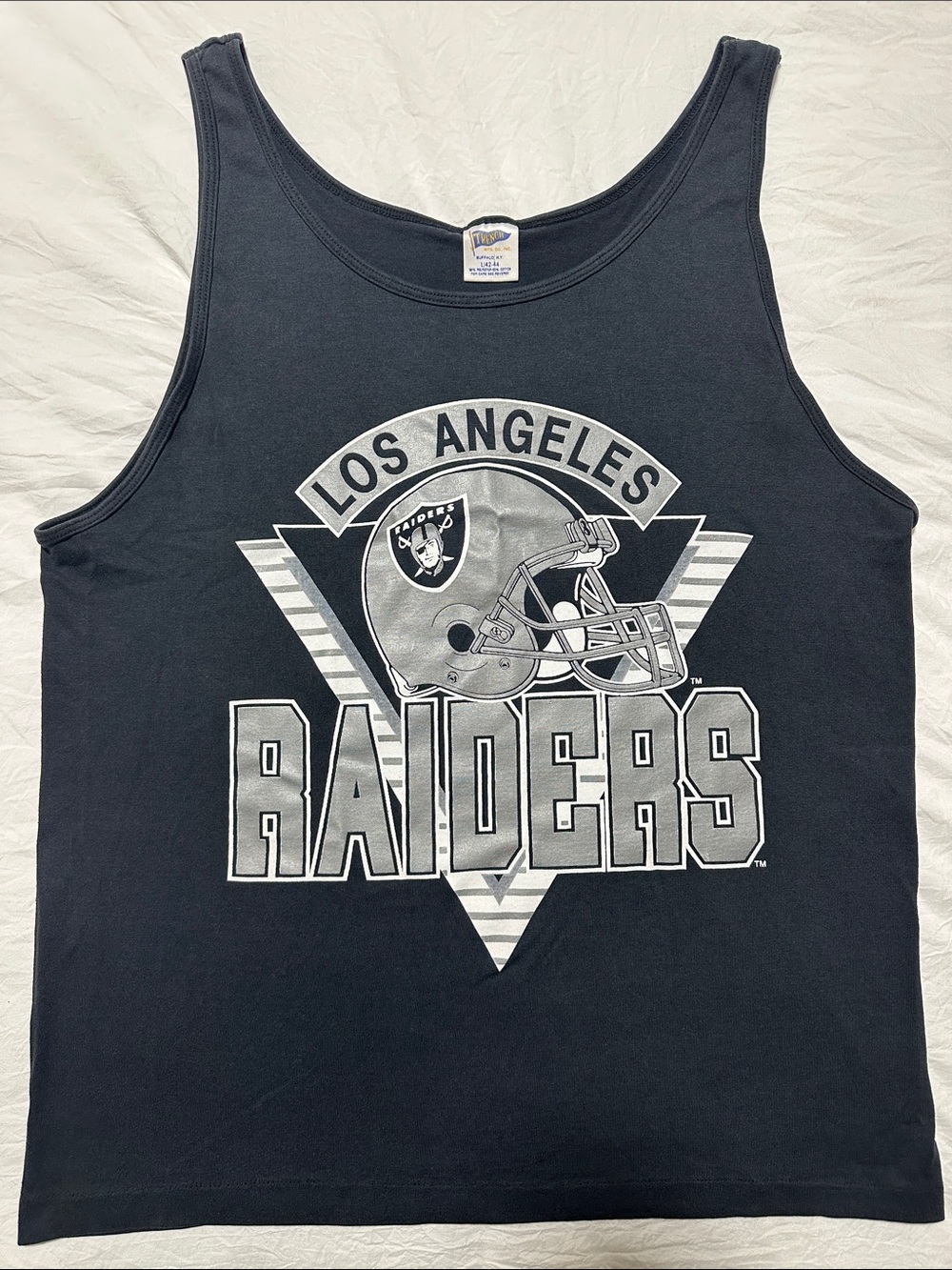 Vintage 80s/90s Los Angeles Raiders Black Graphic Tank Large
